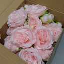 Geosar 8 Bundles Artificial Peonies Flowers Fake Silk Peony Bouquet Faux Peonies Flowers Bulk for Decoration Vase Floral Arrangements Wedding Party Table (Pink)