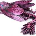 Guwewu Feathered Wyvern Dragon, 3D Printed Dragon, Articulated Dragon, Fidget Dragon, 3D Printed Toys, Desktop Pet (Stellarscale)