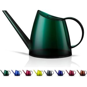 WhaleLife Small Indoor Watering Can for House Plants - Stylish Green Plastic Watering Pitcher with Long Spout for Potted Plants, Succulents, and Desk Gardens 1.4L