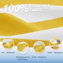 L'AGRATY Outdoor Lounge Chaise Cushion: 72x21x3 Inch Waterproof Lounge Chair Cushion for Outdoor Furniture with Fade Resistant Removable Cover - Patio Cushions for Pool Lawn Deck(Yellow White 2Pcs)