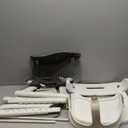 Adjustable Baby High Chair, Portable Child High Chair with 5Point Safety Harness, Cushion & Removable Tray, Adjustable Seat and Footrest Heights for Children 6+ Months (Grey+White)