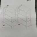 TUTOTAK Small Narrow LED End Table with Charging Station, Side Table Outlets, Nightstand with 2 Cloth Drawers, Set of 2, Couch Table, for Living Room, Bedroom, Bedside, Black TB01BK056