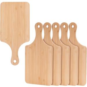 Sparkle Race 6pcs Wood Cutting Boards for Kitchen, 11" Bamboo Cutting Board for Fruit Vegetable, Wooden Chopping Board with Handle, Small Charcuterie Boards Serving Board Set for House Warming Gifts
