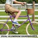 MOSHAY 20-inch Beach Cruiser Bicycle, a City Bike Suitable for Girls, Teenagers, and People Aged 14 and Above, Featuring a Lightweight Girs Bicycle with a Wicker Basket