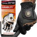 Copper Tech Adv 2.0 Golf Gloves Men Right Handed Golfer & Left Handed Golfer | Joint Support Copper Compression Mens Golf Glove | Tear Resistant Durability and Tacky Grip for Max Control (Medium)
