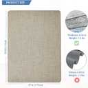 Chair Mat for Hardwood Floor, 47" x 60" Heavy Duty Office Chair Mat for Rolling Chairs, Anti Slip, Non-Curve, Floor Protector for Home Office, Ivory Linen Weave