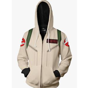 Mens Ghoul Hunter Hoodie Backpack Jacket Zip Up Hunter Coat Sweatshirt Size M