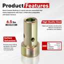 Cat 1 Quick Hitch Adapter Bushings Set 4 Sleeves & 8 Lynch Pins Compatible with Category 1 Tractors Heavy-Duty Zinc-Plated Steel for 3-Point Quick Hitch Systems