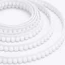 IDONGCAI White Pom Pom Trim 10 Yards Mini Ball Fringe Ribbon for Sewing, Pillow Edging, Curtain, Boho Farmhouse DIY Decor, Soft Tassel Pompom Trim for Crafts & Clothing