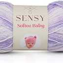 Sensy Softee Baby Yarn, 3.5 oz, 275 Yards, Gauge 3 Light (Purple Batik)