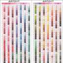 ARTDOT Color Card for Diamond Painting Kits, 5D Diamond Art Reference Tools with Number Matching 445 Colors Diamond Painting Accessories