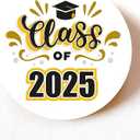 Class of 2025 Paper Labels - Adhesive Colourful Decorative Sticker - Craft Sticker