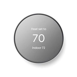 Google Nest Thermostat - Smart Thermostat for Home - Programmable Wifi Thermostat - Charcoal 