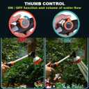 Watering Wand for Garden Hose (18.5") - Heavy Duty Stainless Steel Sprayer Nozzle Wand with 8 Patterns Water Flow, Adjustable 180 Rotating Head for Plant Care | Sprinkler Wand with Thumb Flow Control