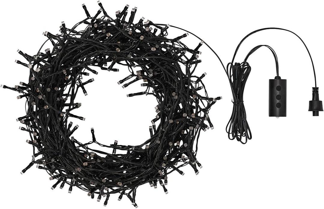 LED String Lights, Adjustable Color Outdoor Lighting Chain with Dusk-to-Dawn Sensor and Multiple Modes, Weather-Resistant Decorative Lights for Patio, Garden or Party, 117.2 ft, 25,000 hr Life