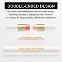 2 x 6 Colors Cream Contour Stick Makeup Kit, Shades with Blush, Highlighter and Bronzer,Double Ended Contour Stick for Cheeks, Waterproof and Long Lasting, Matte and Dewy Finish (Set B)