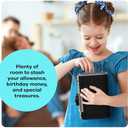 Piggy Bank for Kids - Electronic Money Saving Box w/Code- ATM Safe - Toy Coin Bank - Christmas Boys Toys for Age 3, 4, 5, 6, 7, 8, 9 - Birthday Gifts for 8, 9, 10, 11, 12 Year Old Boy and Girl (Black & Silver)