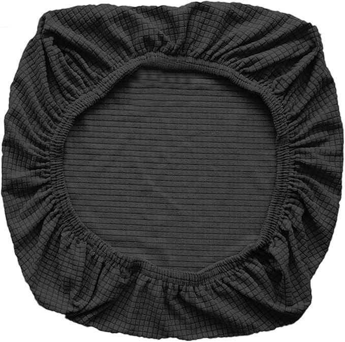 Stretchable Office Chair Cover,Chair Cushion Cover,Supplies Solid,Dining Room Seat Cover for Office,Dining Room,Kitchen,Hotel, Black