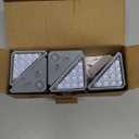5 Pack Solar Stair Lights Outdoor Step Lights with Waterproof IP67 LED Solar Light for Outside Light Decor for Stair, Deck, Front Step, Front Porch, Patio, Garden and Backyard (Gray)