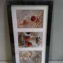 Wooden Picture Frame 3-grid Tabletop Photo Display Frame
Wall Hanging, Black Finish, Simple Appearance for Home Decoration, Display Multiple Photos