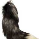 Fluffy Real Fox Fur Tail Keychain Tassel Bag Cosplay Toy Handbag Accessory Hook Pendant