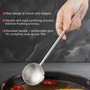 Small Soup Ladle SUS304 Stainless Steel Metal Deep Spoon With Pour Spout 2 oz Long Handle Gravy Ladles Heat-Resistant for Kitchen Cooking Serving Soups and Drizzle Sauces (10.5 inch)