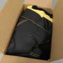 PIC AUTO Leather Car Seat Covers, Sports Carbon Fiber & Mesh Design, High-Back Two Front Set, Waterproof Automotive Seat Covers, Airbag Compatible, Universal Fit for Most Cars (Black & Yellow)