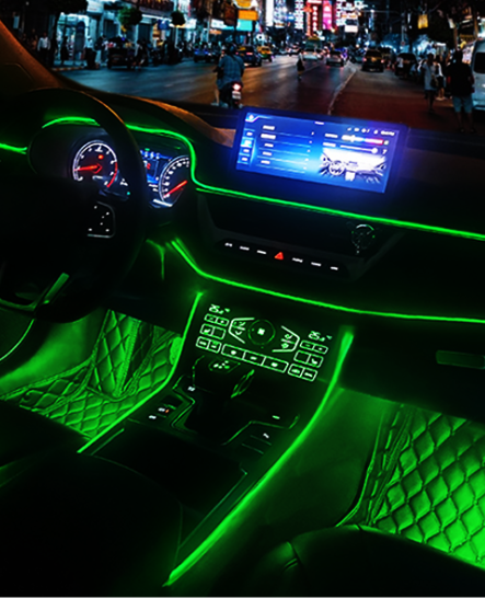 Interior Car LED Strip Lights APP Control, 5 in 1 RGB 16 Million Colors Ambient Lighting Kit with 236 inches Fiber Optic, Music Mode Inside Car Lighting Decorations