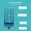 Clipper Guards 10 12 14 16 18 20 Compatible with Most Wahl Clippers, Color Coded - Size 1.25", 1.5", 1.75", 2", 2.25" & 2.5"