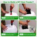 Deer Feeder Kit,Motor and Timer Kit with Programmable Digital Timer,Up to 4 Feed Time,Easy to Install for Hunting Game Feeder,Batteries Not Included
