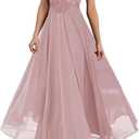 Mother of The Bride Dresses Tea Length Lace Appliques Chiffon Short Sleeve V Neck Formal Evening Dresses for Women (16, Dusty Rose)