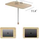 Small Laptop Standing Desk, 18H - 46H Adjustable Height Pedestal Side Table with Wooden Top, Portable Tall End Table, Stand-Up Desk for Bedside, Couch, Sofa, Living Room, Bedroom, Home Office, White