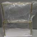 Forbena Bathroom Organizer Countertop, Counter Organizer for Bathroom Decor, Wooden Sink Shelf for Vanity Storage, Makeup Tray for Perfume Skincare Bedroom Kitchen Corner (2 Tier, White and Gold)