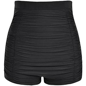 Tomlyws Women's Tankini Bikini Bottom High Waist Swim Shorts Briefs Shirred Tankini Bottom Sport Swimwear Size L
