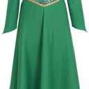 Princess Cosplay Costume for Women Fancy Halloween Green Dress 2XL