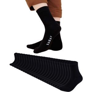 KANAV 6/12 Pairs Ankle Socks for Women Cute Cotton Crew Casual Dress Socks (Medium)