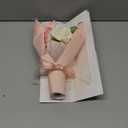 Crochet Flower Bouquet Pink, Handmade Crochet Flowers Bouquet, Knitted Floral Gift for Her, Mothers Day Birthday for Women Wife Mom Girlfriend with Gift Box Bag and Card