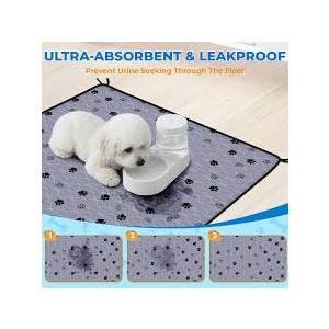 Fostanfly Washable Pee Pads for Dogs, 72"x72"1 Pack Extra Large Reusable Potty Pads for Floor, NonSlip Waterproof Pet Playpen Mat for Puppy/Senior Dog Whelping Incontinence