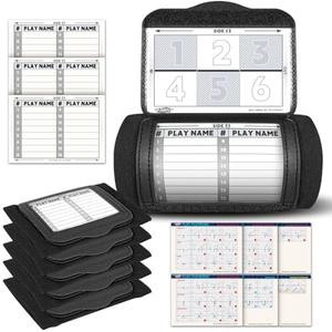 PLAYAPUT 1 Pack Wristbands with Stickers, Cards, Easy Clean Wristbands for Plays, Quarterback Wristband Playbook for Youth Football Gear PLAYAPUT 1 Pack Wristbands with Stickers, Cards, Easy Clean Wristbands for Plays, Quarterback Wristband Playbook for Youth Football Gear