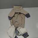 Dog Full Body Winter Coat, Waterproof Fleece Jacket for Small Medium Large Dogs Reflective Snowsuit with Zipper for Outdoor Skating (Beige, 2 XL)