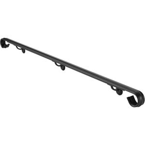 5 Feet Aluminum Handrail Kit Indoor/Outdoor Stair Railing Matte Black