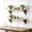 4 Pcs Decorative Shelf Brackets, 3.74x3.74 Inch Cast Iron Heavy Duty Decorative Wall Brackets Supporter, Victorian Style Wall Mounted Floating Shelves