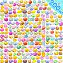 200 Pcs Mochi Squishy Toy, Mini Kawaii Squishies Bulk Sensory Fidget Toys Goody Bag Party Favors for Kids, Classroom Prizes Pinata Filler Carnival Stocking Stuffers Christmas Birthday Gifts