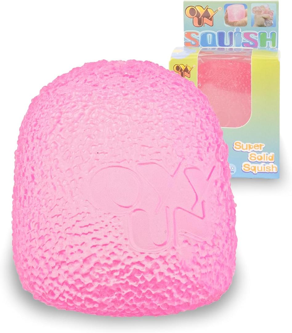 Stress Relief Toys, Strss Relief Balls, Squeeze Exercise Stress Balls, Gel Strench Balls for Arthritis Hand, Finger, Grip Strengthening and Stress Relief (Pink Ellipsoid)