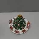 Lightahead Musical Christmas Tree with Rotating Santa Sleigh & Reindeer  Plays Classic Holiday Tunes  Polyresin Music Box Decoration