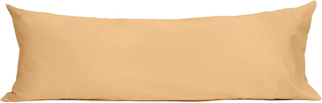 Sunflower Body Pillowcase 100% Cotton Long Pillow Cover/Case Envelope Closure 1 Pack, 20×54 inches Desert Mist, Soft and Breathable