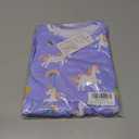 Toddler Girls Cotton Embroidery Applique Short Sleeve Dresses 2-7Y (Purple)