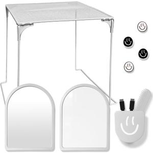 Keyduacu 10 Pcs - Locker Accessories, Locker Decorations Including Mirrors, Whiteboards, Magnets And Organizing Supplies. Ideal For Back-To-School Essentials And The Office (11 Pcs-Light Gray)