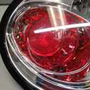 Torchbeam Tail Light Assembly Compatible with Beetle 1998 1999 2000 2001 2002 2003 2004 2005 OE Tail Light Brake Lamps Replacement for Driver and Passenger Side Chrome Housing Clear Lens