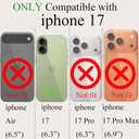 for iPhone 17 Case, Glitter Clear Cute Paw Love Heart, Compatible with MagSafe, Strong Magnetic Full Camera Lens Protection Cover, Soft Slim Bling Phone Case 6.3" - Orange